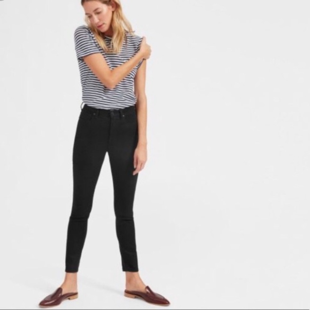Everlane high-rise black skinny jean (ankle)